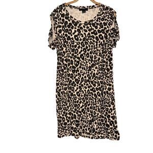 SANCTUARY ANIMAL PRINT DRESS size L large
